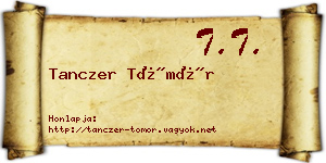 Tanczer Tömör névjegykártya